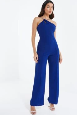Royal Blue Palazzo Jumpsuit -Outlet Clothyne Store 00100037571 XM