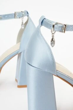 Wide Fit Blue Platform Heeled Sandals -Outlet Clothyne Store 00100037655 ZB