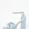 Wide Fit Blue Platform Heeled Sandals -Outlet Clothyne Store 00100037655 ZM