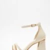 Wide Fit Nude Asymmetric Strap Heeled Sandals -Outlet Clothyne Store 00100037668 ZM