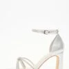 Wide Fit Silver Diamante Heeled Sandals -Outlet Clothyne Store 00100037669 ZM