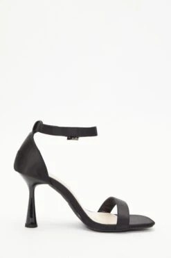 Wide Fit Black Heeled Sandals -Outlet Clothyne Store 00100037673 ZS