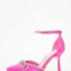 Wide Fit Pink Diamante Bow Court Heels -Outlet Clothyne Store 00100037675 ZM