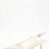Wide Fit White Diamante Slingback Court Heels -Outlet Clothyne Store 00100037678 ZM