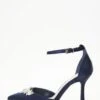 Wide Fit Navy Satin Diamante Court Heels -Outlet Clothyne Store 00100037683 ZM