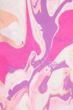 Pink Satin Marble Print Wrap Mini Dress -Outlet Clothyne Store 00100037700 ZS