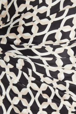 Stone Geometric Ruched Midi Dress -Outlet Clothyne Store 00100037713 ZS