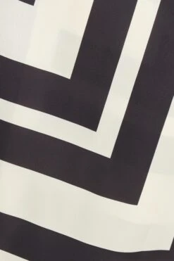 Stone Satin Stripe Print Midi Shirt Dress -Outlet Clothyne Store 00100037714 ZS