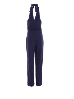Navy Halter Neck Palazzo Jumpsuit -Outlet Clothyne Store 00100037802 ZB