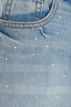Light Blue Denim Diamante Shorts 13 Light Blue Denim Diamante Shorts -Outlet Clothyne Store 00100037857 ZS