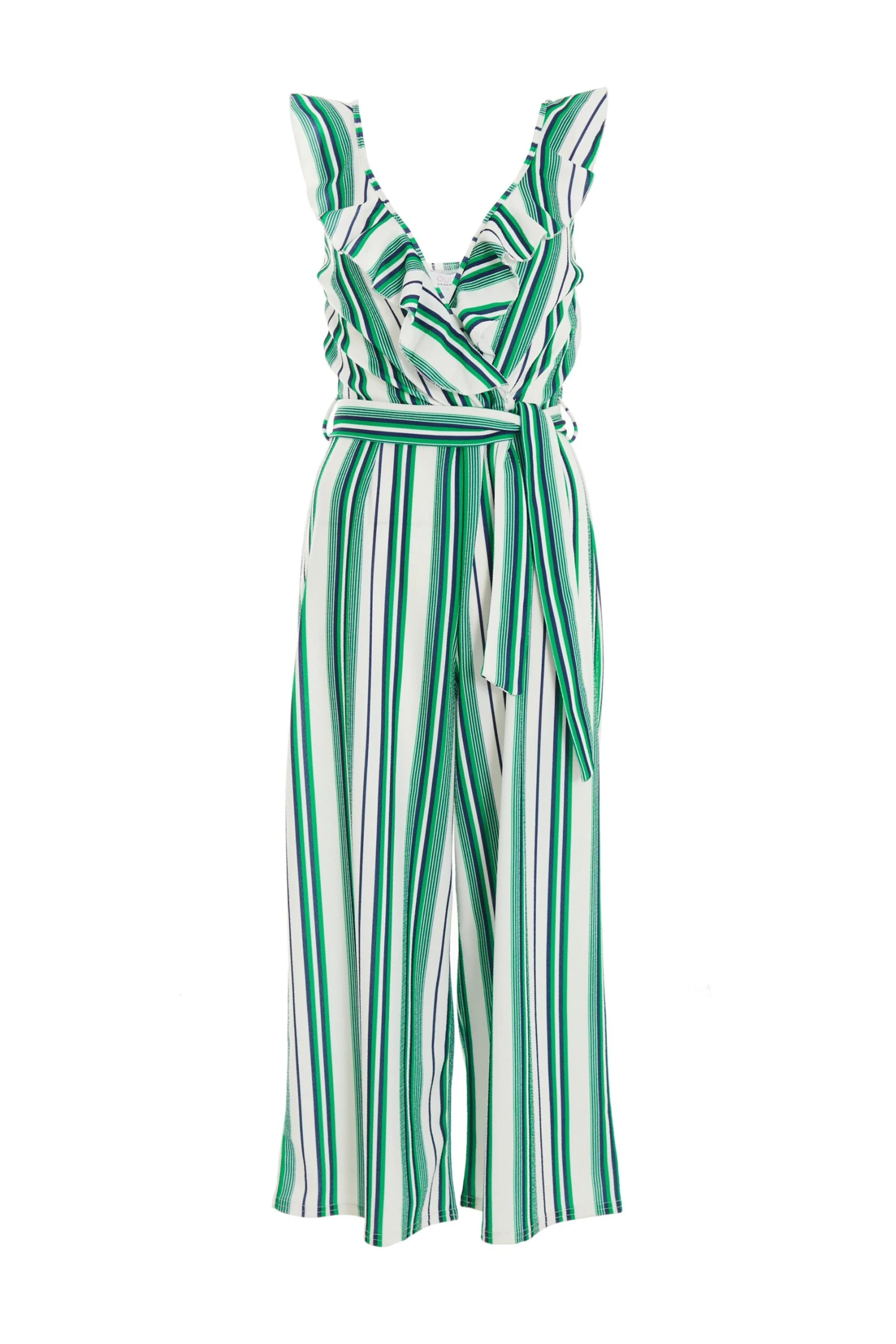 Green Striped Culotte Jumpsuit 3 Green Striped Culotte Jumpsuit