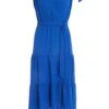 Royal Blue Tiered Dip Hem Midi Dress -Outlet Clothyne Store 00100037865 ZM