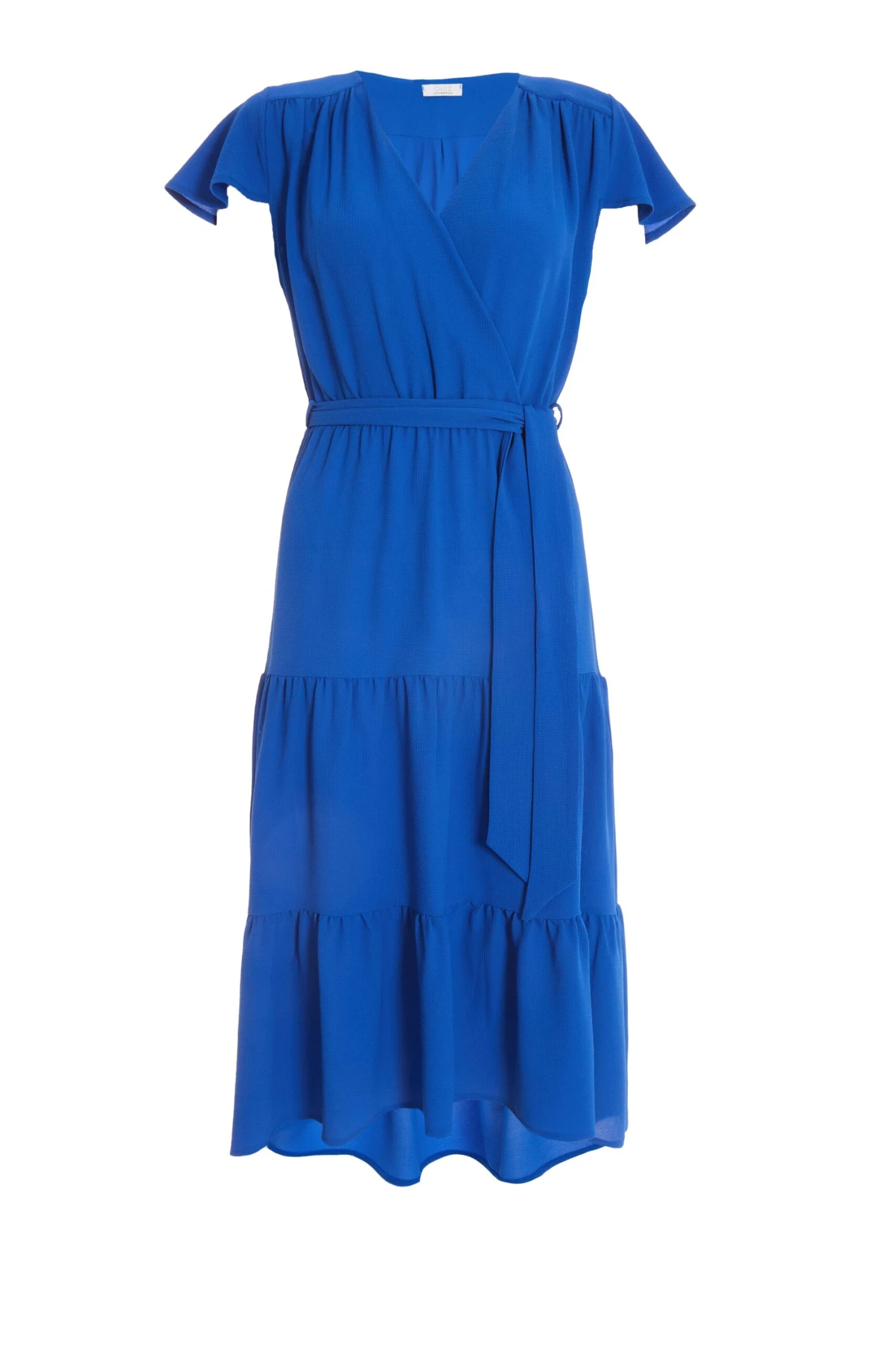 Royal Blue Tiered Dip Hem Midi Dress 3 Royal Blue Tiered Dip Hem Midi Dress