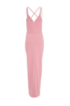 Pink Ruched Maxi Dress -Outlet Clothyne Store 00100037896 ZB