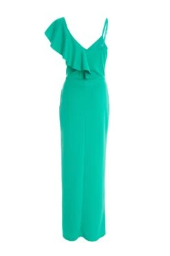 Green Frill Maxi Dress -Outlet Clothyne Store 00100037900 ZB