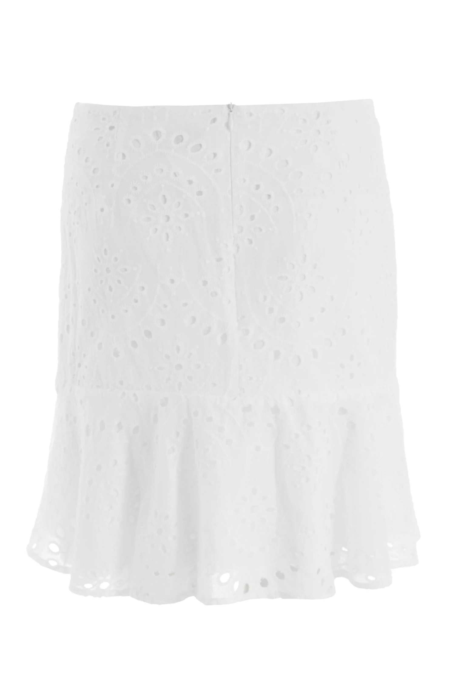 White Broderie Flip Mini Skirt 7 White Broderie Flip Mini Skirt - Image 5