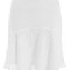 White Broderie Flip Mini Skirt