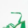 Green Cross Strap Block Heeled Sandals -Outlet Clothyne Store 00100037982 ZM