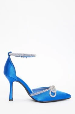 Royal Blue Diamante Bow Court Heels -Outlet Clothyne Store 00100037991 ZS