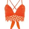 Orange Crochet Crop Top 1 Orange Crochet Crop Top -Outlet Clothyne Store 00100038002 ZM