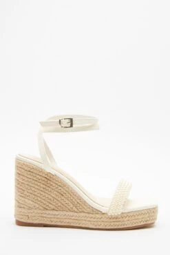 White Pearl Strap Wedges -Outlet Clothyne Store 00100038016 XM