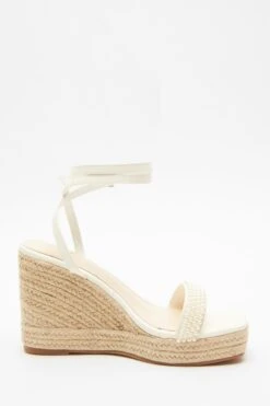 White Pearl Strap Wedges -Outlet Clothyne Store 00100038016 ZS