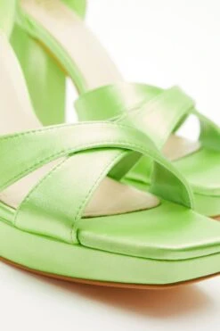 Green Platform Heeled Sandals -Outlet Clothyne Store 00100038019 ZB