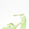 Green Platform Heeled Sandals -Outlet Clothyne Store 00100038019 ZM