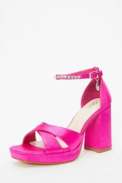 Pink Platform Heeled Sandals -Outlet Clothyne Store 00100038022 XB