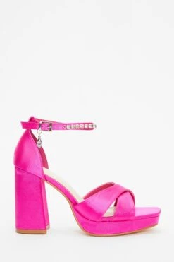 Pink Platform Heeled Sandals -Outlet Clothyne Store 00100038022 XM