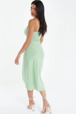 Sage Wrap Midi Dress -Outlet Clothyne Store 00100038063 XB