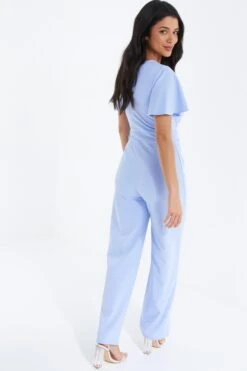 Blue Buckle Palazzo Jumpsuit -Outlet Clothyne Store 00100038076 XB