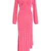 Pink Slinky Long Sleeve Maxi Dress -Outlet Clothyne Store 00100038081 ZM