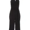Black Halter Neck Culotte Jumpsuit -Outlet Clothyne Store 00100038082 ZM
