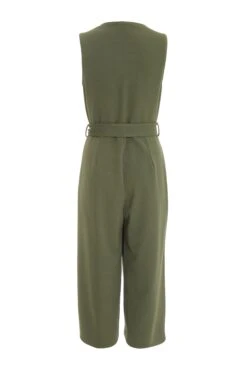Khaki Wrap Culotte Jumpsuit -Outlet Clothyne Store 00100038090 ZB