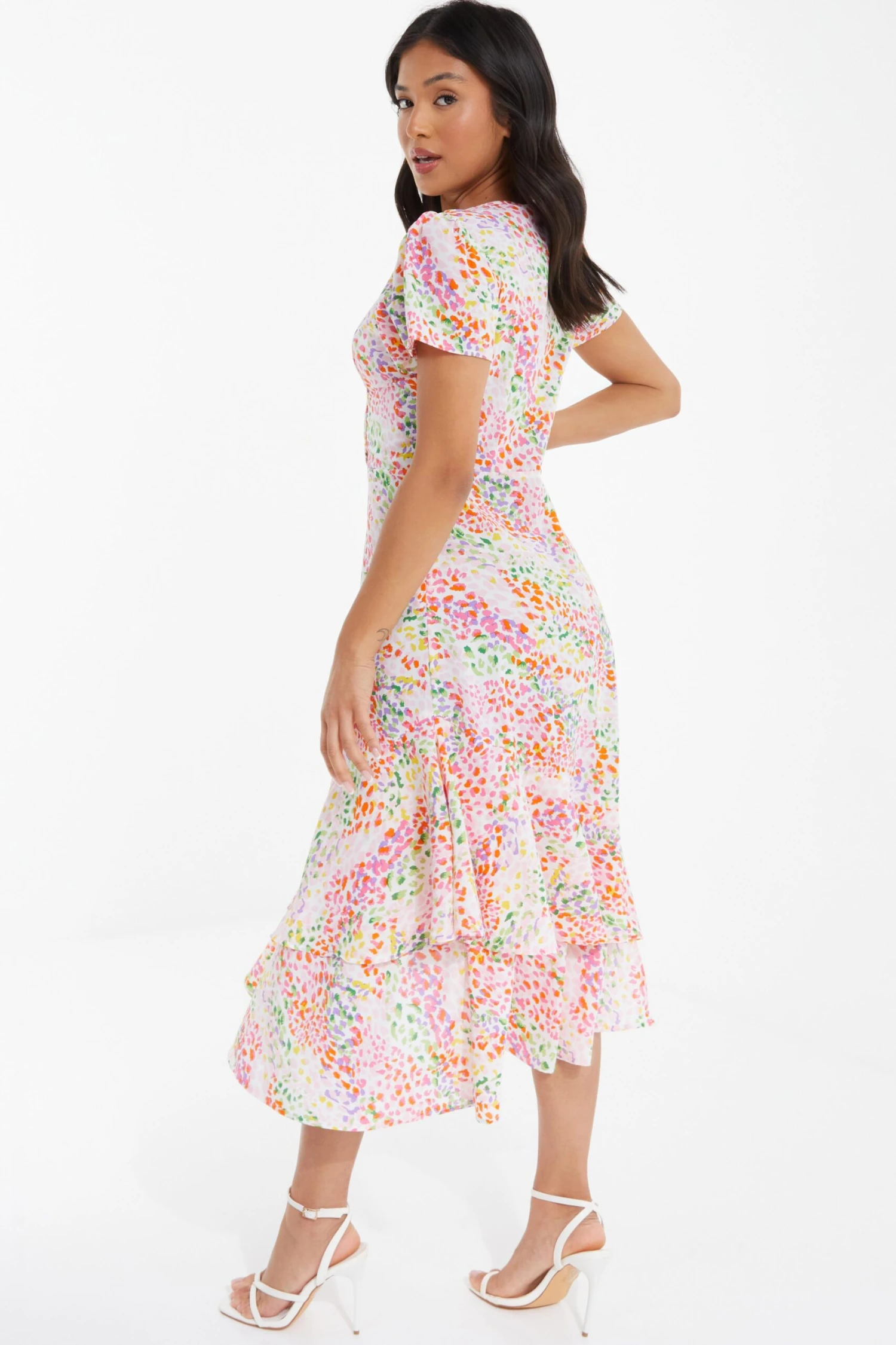 Petite Multicoloured Animal Print Midi Dress 5 Petite Multicoloured Animal Print Midi Dress - Image 3