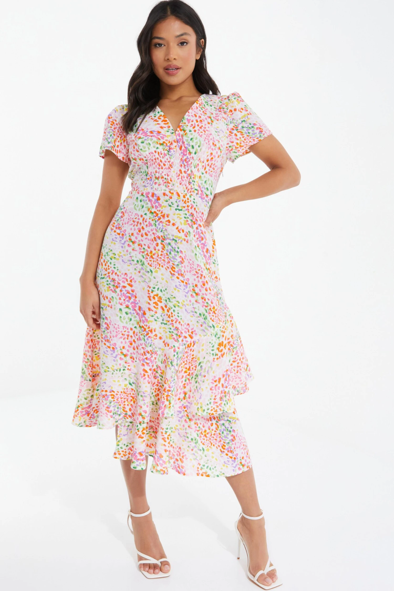 Petite Multicoloured Animal Print Midi Dress 4 Petite Multicoloured Animal Print Midi Dress - Image 2