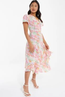 Petite Multicoloured Animal Print Midi Dress 11 Petite Multicoloured Animal Print Midi Dress -Outlet Clothyne Store 00100038112 XS