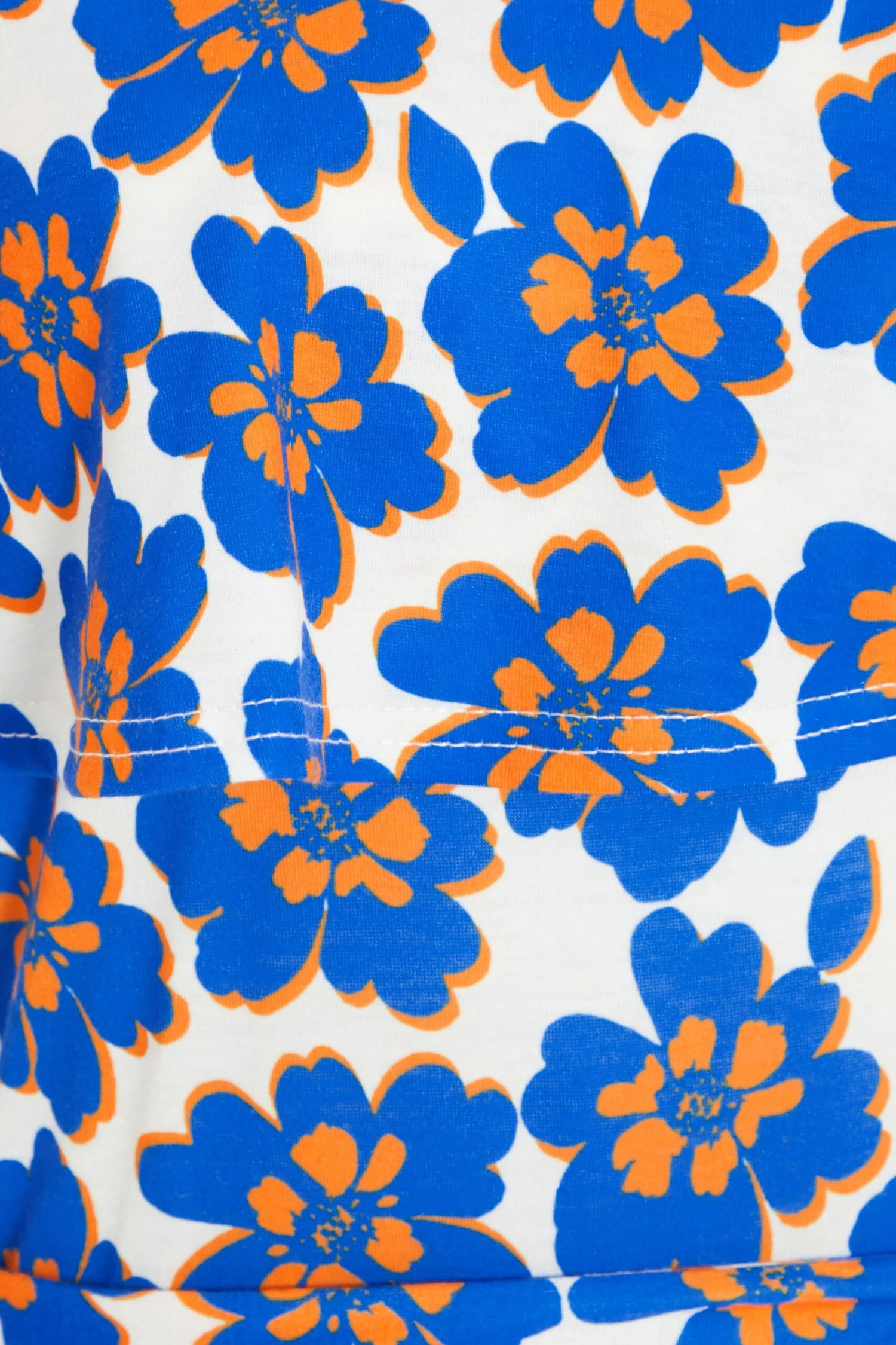 Royal Blue Floral Bardot Jumpsuit 8 Royal Blue Floral Bardot Jumpsuit - Image 6