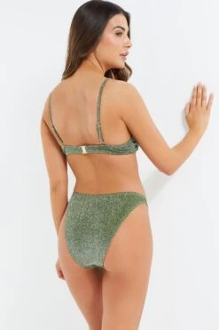 Green Shimmer Bikini Bottom -Outlet Clothyne Store 00100038149 XB