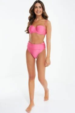Pink High Waist Bikini Bottoms 11 Pink High Waist Bikini Bottoms -Outlet Clothyne Store 00100038157 XS