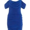 Royal Blue Ruched Bodycon Mini Dress -Outlet Clothyne Store 00100038200 ZM