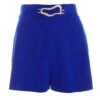 Royal Blue Buckle Detail High Waist Shorts -Outlet Clothyne Store 00100038202 ZM