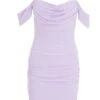 Lilac Ruched Bodycon Mini Dress -Outlet Clothyne Store 00100038203 ZM