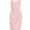 Pink Chain Ruched Midi Dress -Outlet Clothyne Store 00100038211 ZM