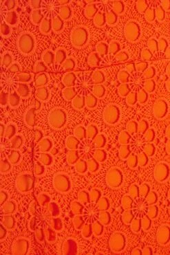 Orange Embroidered Tie Back Mini Dress 13 Orange Embroidered Tie Back Mini Dress -Outlet Clothyne Store 00100038242 ZS