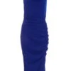 Royal Blue Ruched Bodycon Midi Dress -Outlet Clothyne Store 00100038259 ZM