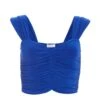 Royal Blue Ruched Crop Top -Outlet Clothyne Store 00100038262 ZM