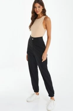 Black Zip Detail Cargo Trouser -Outlet Clothyne Store 00100038271 XS