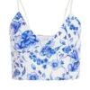White Floral Crop Top 1 White Floral Crop Top -Outlet Clothyne Store 00100038278 ZM